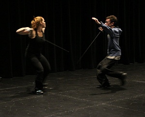 Katelyn Lander (Desdemona) and Jeremy Knapton (Iago). Photo by David Vivian.